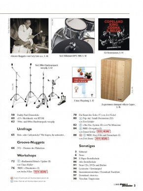 drums&percussion Januar/Februar 2022 gedruckte Ausgabe